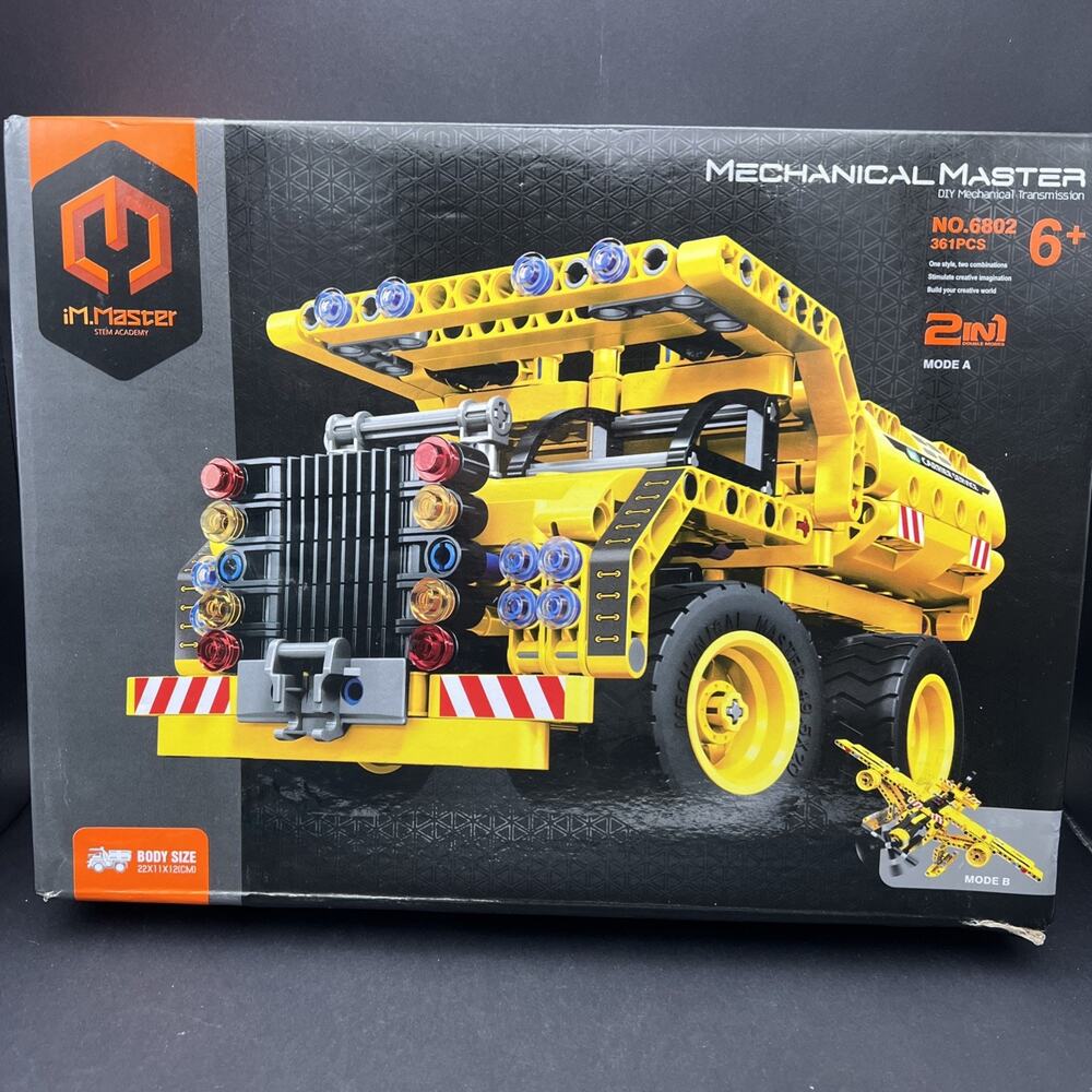 iM.Master mechanical stem academy dump truck 2 In 1 6802 361 pc BOX DAMAGE NEW